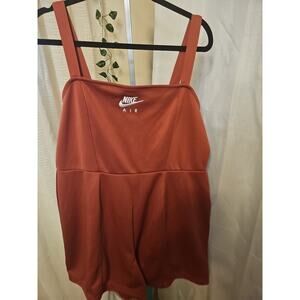 Nike Air Women's Athletic Soft Stretch Romper Rust Orange Size 1X NWT MSRP $70